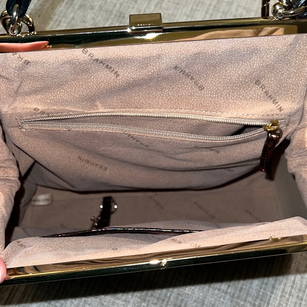 Brahmin Iridescent Crocodile Embossed Shoulder Bag - Picture 9 of 9